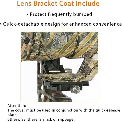 CHASING BIRDS Camouflage Waterproof Lens Coat for Nikon Z 600mm f/4 TC VR S Rainproof Lens Protective Cover (Classic Black, with 1.4X and 2.0X TC) in Kuwait