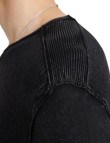 John Varvatos Star USA Men's Long Sleeve Crew Neck in Acid WASH, deep Blue, Small in Saudi Arabia