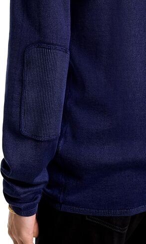 John Varvatos Star USA Men's Long Sleeve Crew Neck in Acid WASH, deep Blue, Small in Kuwait