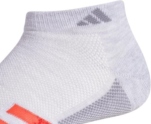 adidas Men's Superlite Stripe 3 Low Cut Socks (3-Pair), White/Clear Onix Grey/Clear Grey, Large in Saudi Arabia
