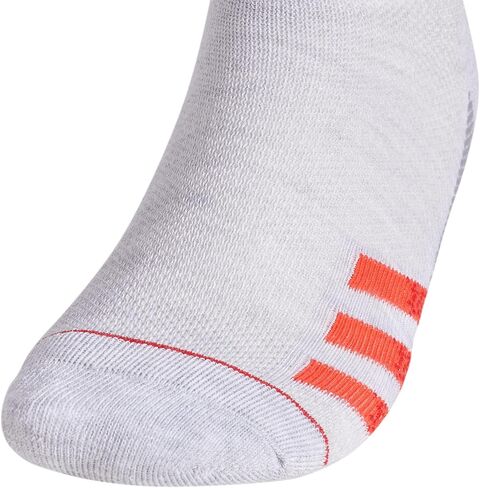 adidas Men's Superlite Stripe 3 Low Cut Socks (3-Pair), White/Clear Onix Grey/Clear Grey, Large in Saudi Arabia