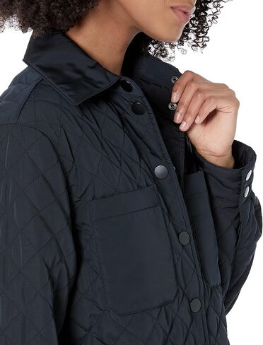 Amazon Essentials Women's Relaxed-Fit Recycled Polyester Quilted Shirt Jacket (Available in Plus Size) (Previously Amazon Aware), Navy, XX-Large in Saudi Arabia