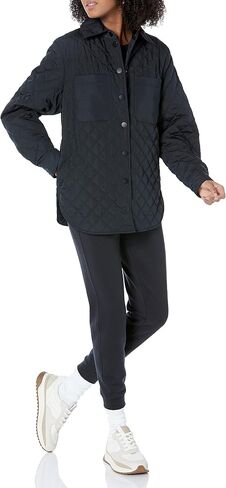 Amazon Essentials Women's Relaxed-Fit Recycled Polyester Quilted Shirt Jacket (Available in Plus Size) (Previously Amazon Aware), Navy, XX-Large in Saudi Arabia