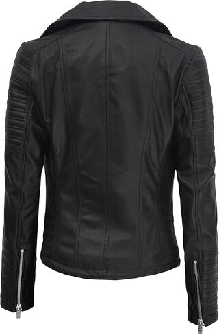 fjackets Leather Motorcycle Jacket Women - Real Leather Outfits For Women in Kuwait