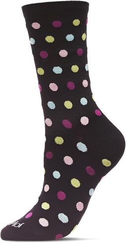 MeMoi Multicolor Polka Dots Bamboo Blend Crew Sock in Saudi Arabia