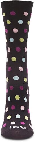 MeMoi Multicolor Polka Dots Bamboo Blend Crew Sock in Saudi Arabia