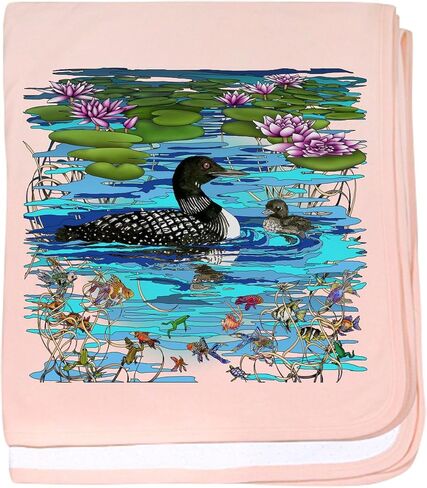 CafePress Loons with Lillies Baby Blanket, Super Soft Newborn Swaddle in Saudi Arabia
