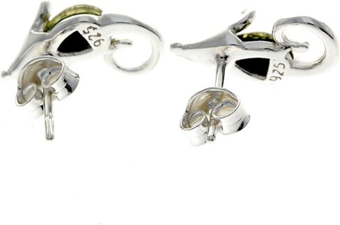 مجوهرات SilverAmber - عنبر البلطيق الطبيعي الأصلي وأقراط من الفضة الإسترليني عيار 925 على شكل فأر صغير GL188 in Kuwait