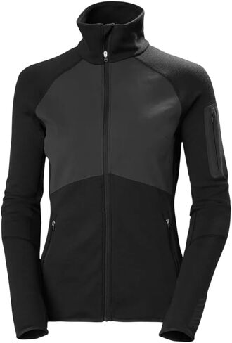 Helly-Hansen Womens LIFA Merino Full Zip Midlayer Shirt, 990 Black, Medium in Saudi Arabia