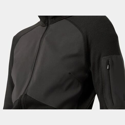 Helly-Hansen Womens LIFA Merino Full Zip Midlayer Shirt, 990 Black, Medium in Saudi Arabia