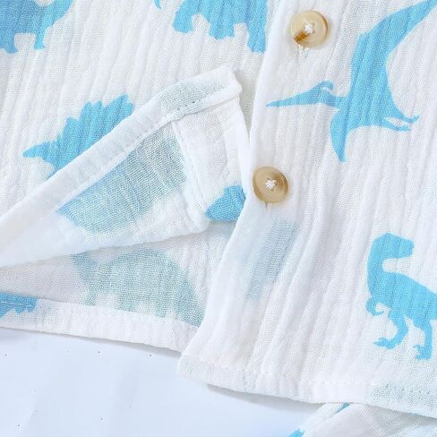 SUREPOCH Toddler Baby Boy Summer Clothes Fun Short-Sleeve Shirt & Elastic Waist Shorts Set For Baby Boy Outfits in Saudi Arabia