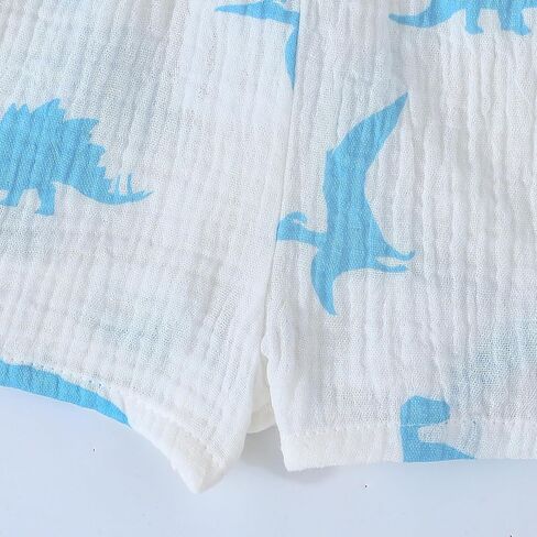 SUREPOCH Toddler Baby Boy Summer Clothes Fun Short-Sleeve Shirt & Elastic Waist Shorts Set For Baby Boy Outfits in Saudi Arabia