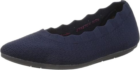 Skechers Women's Cleo 2.0-Love Spell Scalloped Knit Skimmer Flats with Air-Cooled Memory Foam Ballet in Kuwait