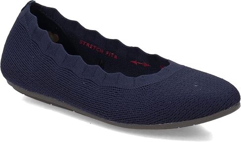 Skechers Women's Cleo 2.0-Love Spell Scalloped Knit Skimmer Flats with Air-Cooled Memory Foam Ballet in Kuwait