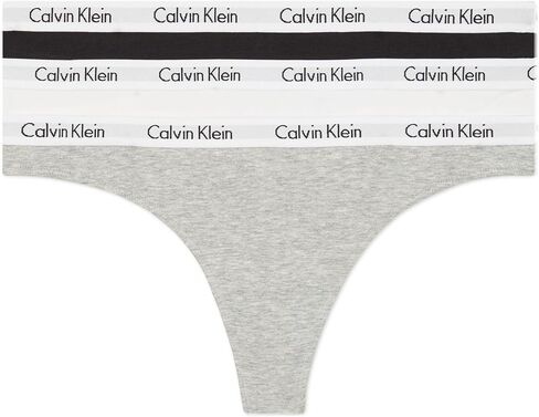 سراويل داخلية نسائية من Calvin Klein مصنوعة من القطن بشعار Carousel، حزمة متعددة، أسود/رمادي منقط/Small Buff Check Obsess in Saudi Arabia