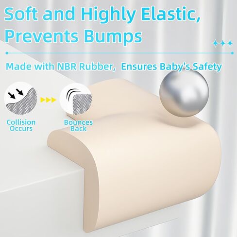 Baby Proofing Edge Corner Protector,1Roll L-Shape Soft Cabinet Door Bumper Corner Strip,8 Furniture Safety Bumper Corner Guards,Wall Protector,Self Adhesive,for Nursery,Kitchen,Fireplace,Table in Kuwait