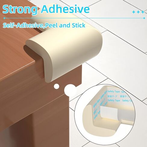 Baby Proofing Edge Corner Protector,1Roll L-Shape Soft Cabinet Door Bumper Corner Strip,8 Furniture Safety Bumper Corner Guards,Wall Protector,Self Adhesive,for Nursery,Kitchen,Fireplace,Table in Kuwait