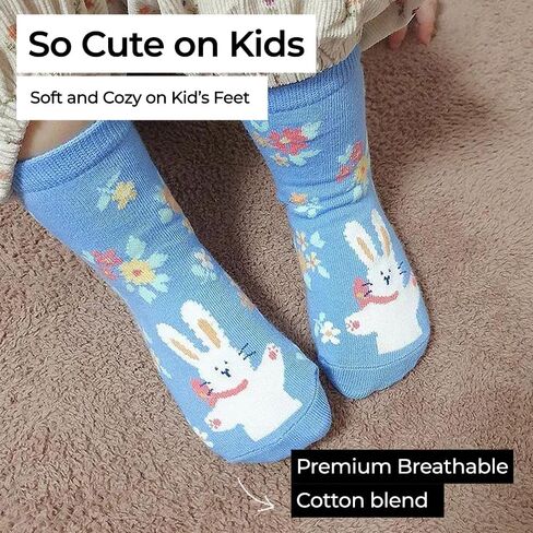 Baby Boys Girls Non Slip Grip Ankle Socks with Anti Skid Grippers for Infants Toddlers Kids 6 Pairs in Kuwait
