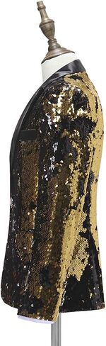 Boyland Boys 2 Pieces Suits Tuxedo Suit Shiny Sequins Peak Lapel Slim Fit Jacket Pants Party Performance in Kuwait