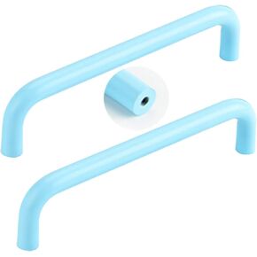 Wardrobe Door Handles,2pcs Cabinet Handles Colourful Children's Room Wardrobe Pulls Aluminum Alloy Drawer Handles Bathroom Handles Dresser Knobs(Oranje,Hole Distance 128mm)