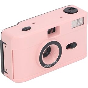 Film Camera 35MM, Reusable Film Camera with Flash, Retro Film Camera Supports 135 or 35MM Black and White or Color Film, 28MM F/8 Lens 1/120s Shutter Speed (Black and White)