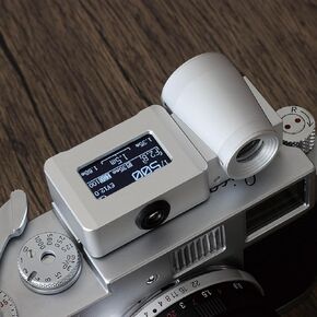 Film Camera Light Meter, Real-time Metering Tool, Zone 17° Exposure Meter, Adjust ISO, Aperture and Shutter Speed, Can Be Installed in Both Forward and Reverse Directions, for Older Cameras