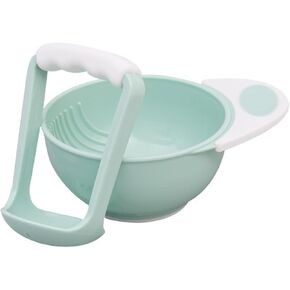 Baby Food Masher Bowl with Bowl Handle and Food Masher Toddler Grinding Bowl Potato Masher Bowl Set Mill Bowl