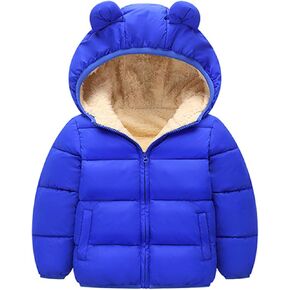 Baby Boys Girls Winter Down Coats with Bear Ears Hoods Kids Lightweight Puffer Jacket Toddler Infant Padded Outerwear