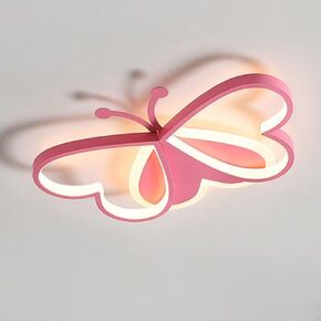 19.8'' Creative Butterfly Children's Room Ceiling Lamp Full Spectrum Eye Protection Lamp 3D Cartoon Chandelier for Bedrooms, Boys or Girls Rooms