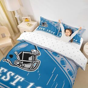 Erosebridal Sports Duvet Cover Toddler,American Football City Bedding Set for Boys Teens Adults,City Classic Football Dallas Comforter Cover,Sports Theme Bed Set Decor for Boys Bedroom