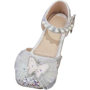Girls Dress Shoes Cute Bow Mary Jane Shoes Ballerina With Satin Ankle Tie For Wedding Birthday Party Girls Summer Shoes