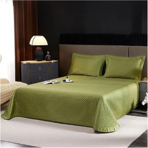 Satin Duvet Cover Set,Luxury Long Staple Cotton Bedspread On The Bed Linen Anti Slip Bedspreads Coverlets Double Bed (B,3pcs 245x250cm)