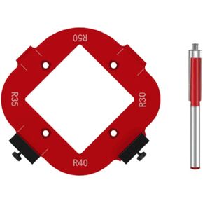 Trimmer Cutting R Angle Arc Template, Premium Aluminum Alloy Router Templates for Woodworking, Router Guide, Circle Cutting Jig for Woodworking, Fits Trim, Handheld, and Table Routers(R10-R50)