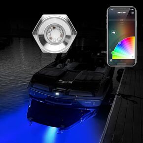 2pc 48W RGB Underwater Light Kit Smartphone App for Boat Marine Wake Transom Light