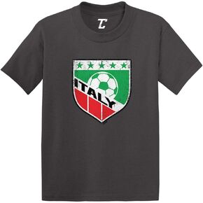 Italy Soccer - Distressed Badge Infant/Toddler Cotton Jersey T-Shirt