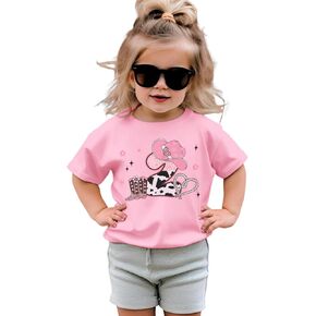 Birthday Girl Shirt Toddler Girls Cowgirl Hat Birthday T-Shirt Kids Western B-Day Party Gift Graphic Tees 2-7 Years