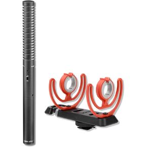 Rode NTG2 Multi-Powered Shotgun Microphone with WS6 Deluxe Shotgun Microphone Windscreen and XLR Cable