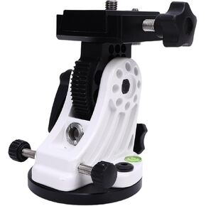 Zunate Aluminum Telescope Latitude Adjustment Seat 0–90° Wedge Base Mount with Dual Knobs for Equatorial Tracking, Astronomy Accessories, Tripod Setup (Red)