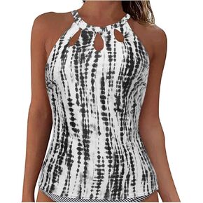 قمم Tankini للنساء ملابس السباحة أعلى الرسن البطن التحكم في قمم السباحة فقط