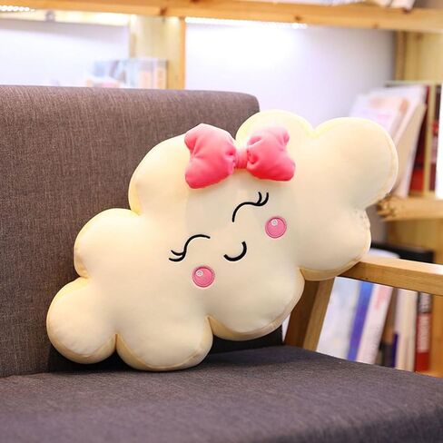 Plush Cloud Cushion Soft Cloud Shaped Throw Pillow Stuffed Nursery Decor Pillow for Bedroom Couch Party Supplies,Pink-27.5" in Kuwait