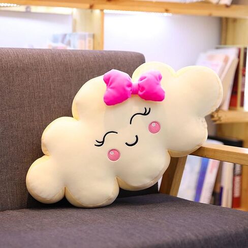 Plush Cloud Cushion Soft Cloud Shaped Throw Pillow Stuffed Nursery Decor Pillow for Bedroom Couch Party Supplies,Pink-27.5" in Kuwait