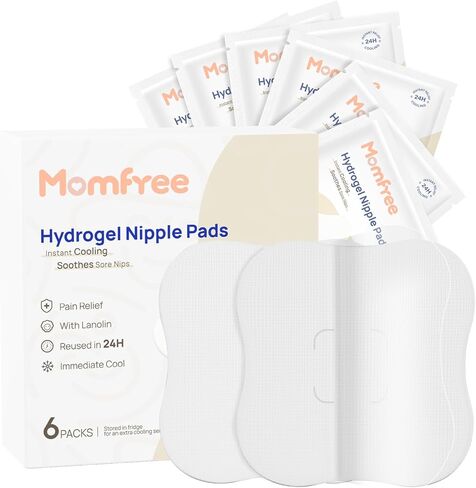 Cooling Nipple Pads for Breastfeeding: Hydrogel Gel Pad Instant Cooling Relief | Promotes Healing Irritated Nipples - 4Packs(8 Count) in Kuwait