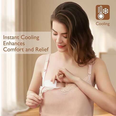 Cooling Nipple Pads for Breastfeeding: Hydrogel Gel Pad Instant Cooling Relief | Promotes Healing Irritated Nipples - 4Packs(8 Count) in Kuwait