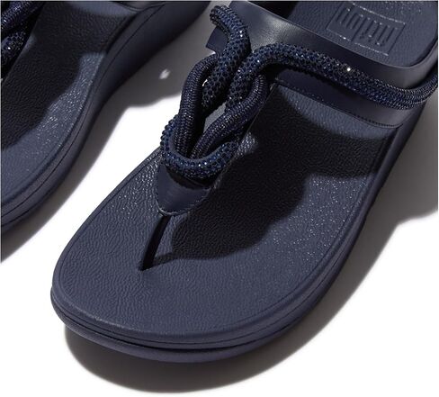 صندل FitFlop Fino مصنوع من الجلد ومزين بكريستال in Saudi Arabia