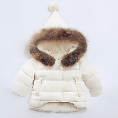 Baby Boys Winter Down Jacket Kids Hooded Down Coats Warm Parka with Faux Fur Trim Children Clothes 6M-5Y in Saudi Arabia