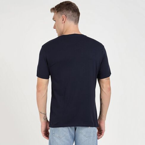 GUESS Men's Short Sleeve Stitch Triangle Tee in Saudi Arabia