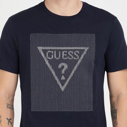 GUESS Men's Short Sleeve Stitch Triangle Tee in Saudi Arabia