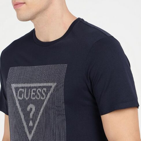 GUESS Men's Short Sleeve Stitch Triangle Tee in Saudi Arabia