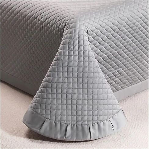 Satin Duvet Cover Set,Luxury Long Staple Cotton Bedspread On The Bed Linen Anti Slip Bedspreads Coverlets Double Bed (B,3pcs 245x250cm) in Saudi Arabia