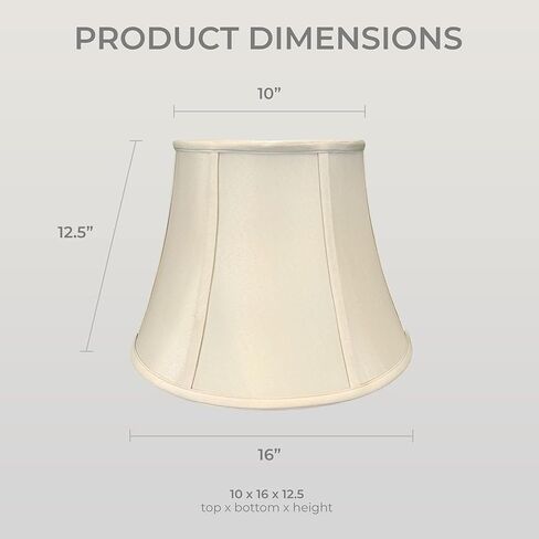 Royal Designs Modified Bell Lamp Shade - Beige - 9 x 14 x 10.5 in Kuwait